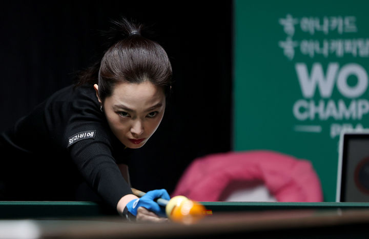 [서울=뉴시스] 여자 프로당구(LPBA) 휴온스의 차유람. (사진=PBA 제공) *재판매 및 DB 금지