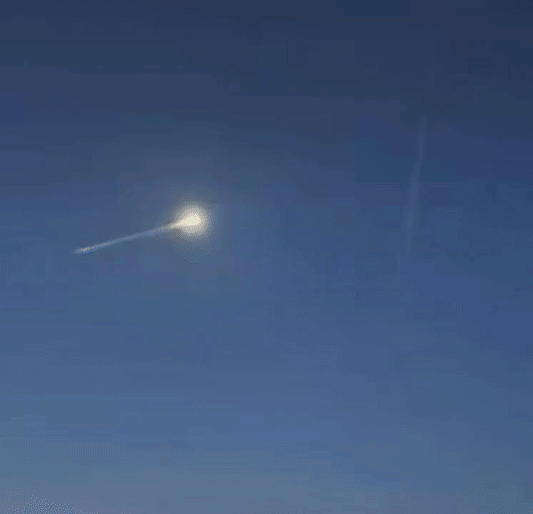 [뉴시스] 독일 서부 지역에서 관측된 화구. (영상=엑스 캡처) *재판매 및 DB 금지