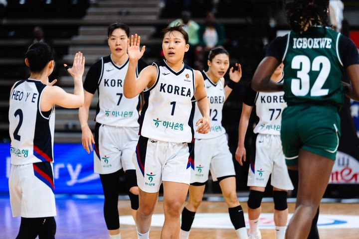 [서울=뉴시스] 한국 여자 농구 대표팀의 박지현.(사진=FIBA 제공) *재판매 및 DB 금지