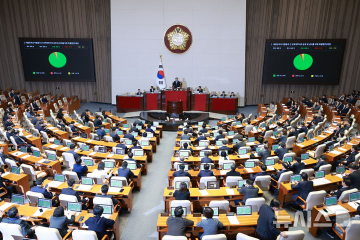 [서울=뉴시스] 고승민 기자 = 12일 서울 여의도 국회에서 열린 제433회 국회(임시회) 제1차 본회의. 2026.03.12. kkssmm99@newsis.com