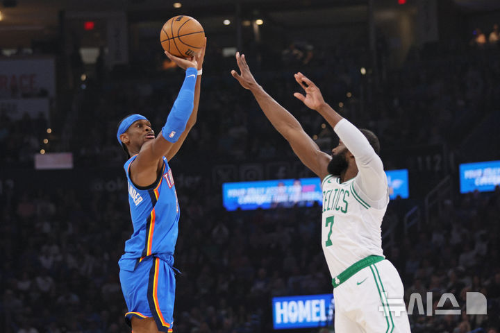 [오클라호마시티=AP/뉴시스] 미국프로농구(NBA) 오클라호마시티 선더의 셰이 길저스 알렉산더. 2026.03.12.