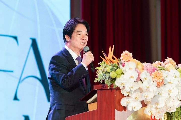 [서울=뉴시스] 라이칭더 대만 총통이 12일 타이베이에서 열린 ‘중화민국 외교부 창립 115주년 춘계연회’에 참석해 연설하고 있다.(출처: 대만 총통부) 2026.03.13. *재판매 및 DB 금지