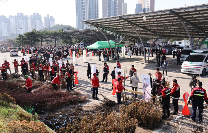 지난해 진행된 삼척시 식목일 기념 내 나무 갖기 캠페인.(사진=삼척시 제공) *재판매 및 DB 금지