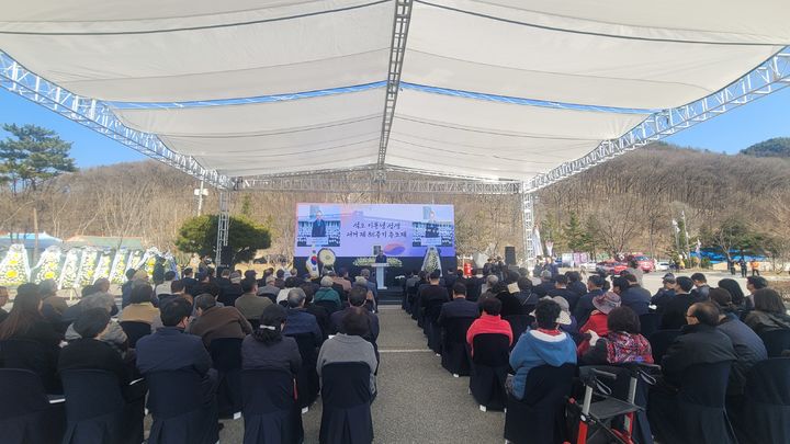 [천안=뉴시스] 최영민 기자=석오 이동녕 선생의 서거 86주기 추모제가 13일 천안시 목천읍 석오이동녕선생 기념관 잎에서 열렸다. 2026.03.13 ymchoi@newsis.com *재판매 및 DB 금지