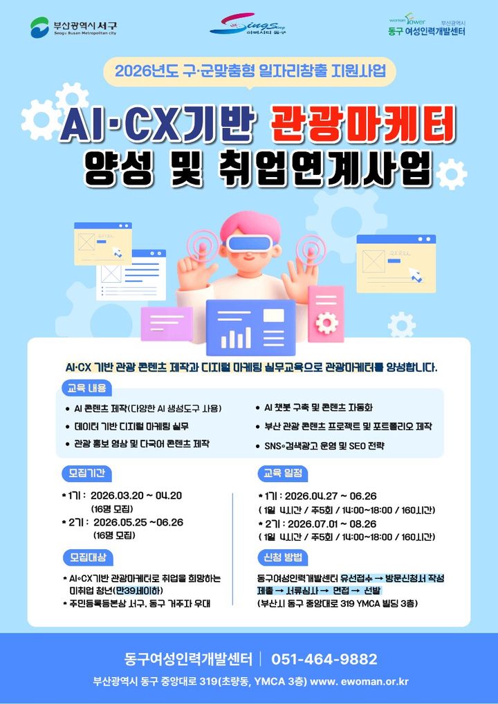 [부산=뉴시스] 부산 서·동구 '구군 맞춤형 일자리 창출 지원사업' 포스터. (사진=부산 서구 제공) 2026.03.13. photo@newsis.com *재판매 및 DB 금지