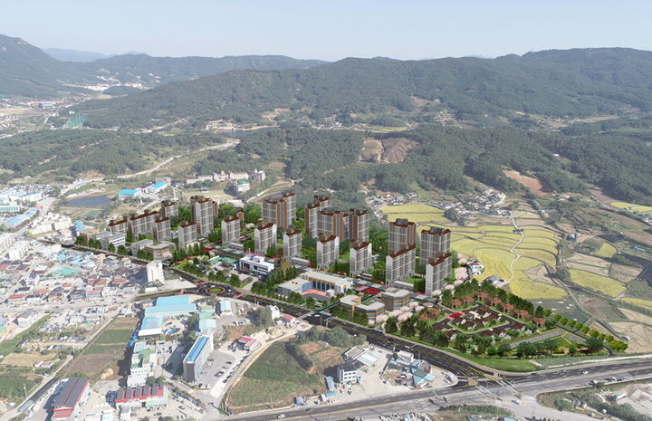 [고창=뉴시스] 고창읍 덕산지구 도시개발사업 조감도. *재판매 및 DB 금지