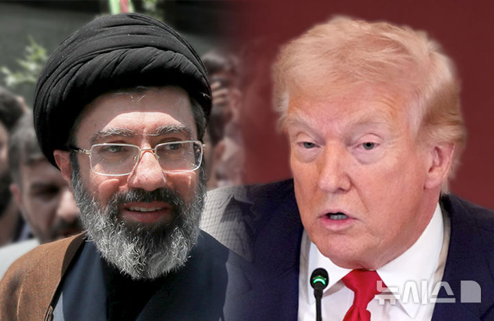 [서울=뉴시스] 이란 최고지도자 모즈타바 하메네이(왼쪽)와 도널드 트럼프 미국 대통령.