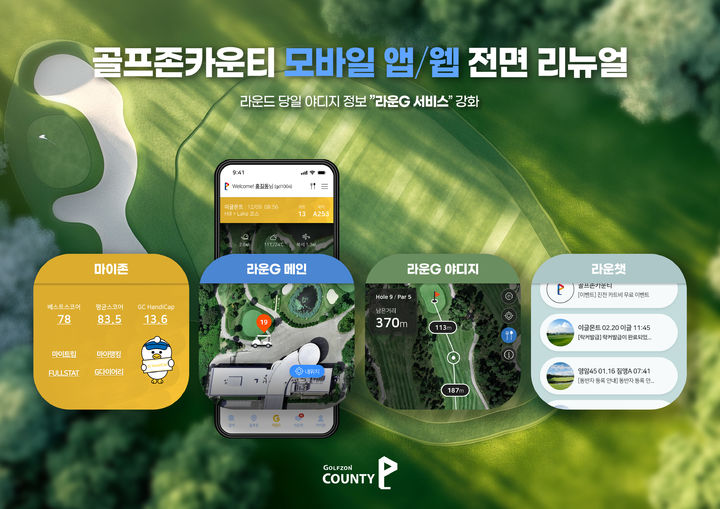 [서울=뉴시스] 모바일 플랫폼 리뉴얼을 마친 골프존카운티. (사진=골프존카운티 제공) 2026.03.15. photo@newsis.com *재판매 및 DB 금지