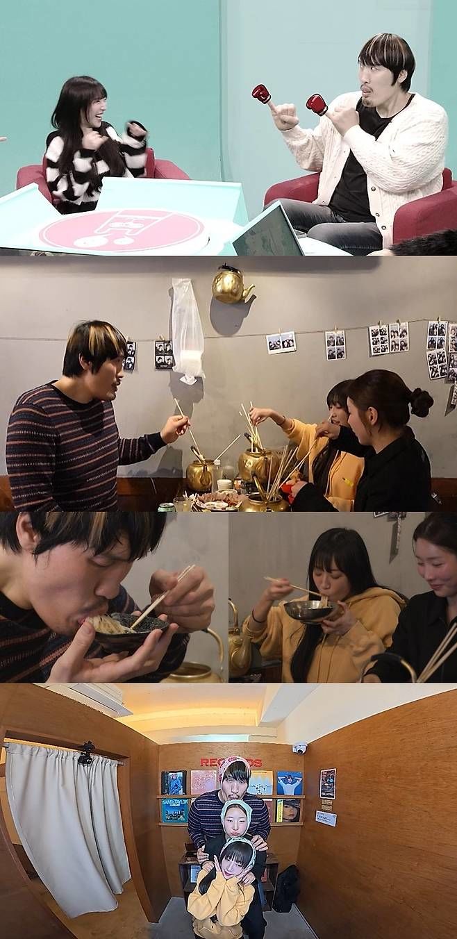 최홍만·쯔양 먹방 대결 시작…어묵꼬치 한 입에 싹