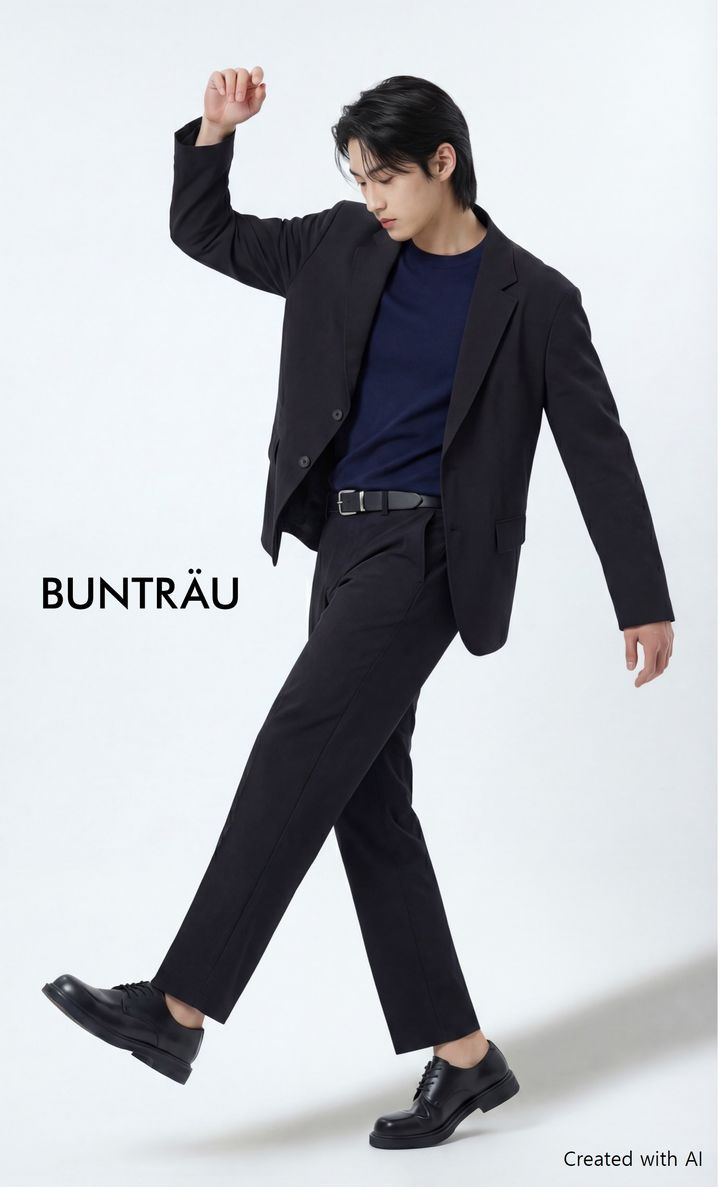 [서울=뉴시스] GS샵 AI 모델이 분트로이 남성 라인 플렉슈라 재킷 및 팬츠를 선보이고 있다. (사진=GS리테일 제공) 2026.03.15. photo@newsis.com *재판매 및 DB 금지