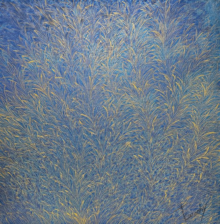 광야- 낮은곳II, 캔버스에 석채, 분채, 40×40cm 200만원 *재판매 및 DB 금지