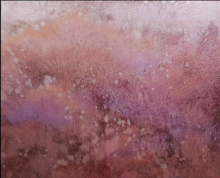 자연- 낮은곳, 캔버스에 석채, 분채, 30호 750만원 *재판매 및 DB 금지