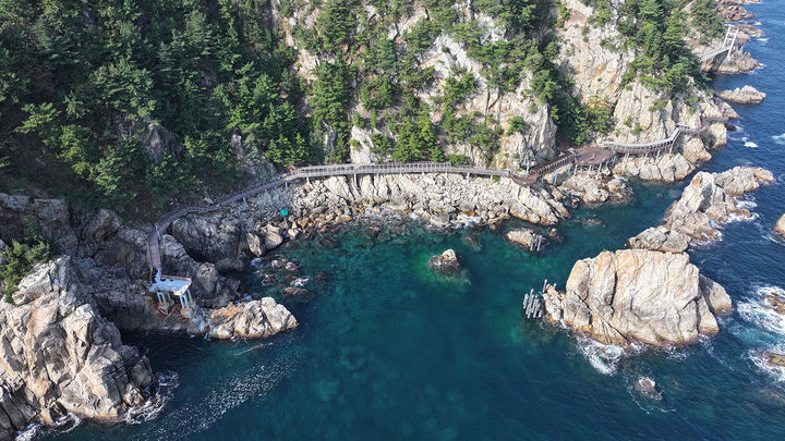 초곡 용굴 촛대바위길 전경.(사진=삼척시 제공) *재판매 및 DB 금지