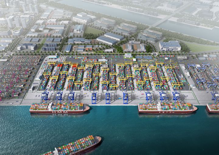 인천신항 1-2단계 컨부두 조감도. (사진=IPA 제공) *재판매 및 DB 금지