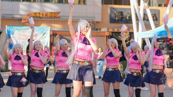 [서울=뉴시스] 넷마블은 '일곱 개의 대죄: 오리진'의 글로벌 출시를 앞두고 미국 LA 라이브에서 오프라인 이벤트를 진행했다. (사진=넷마블 제공) *재판매 및 DB 금지