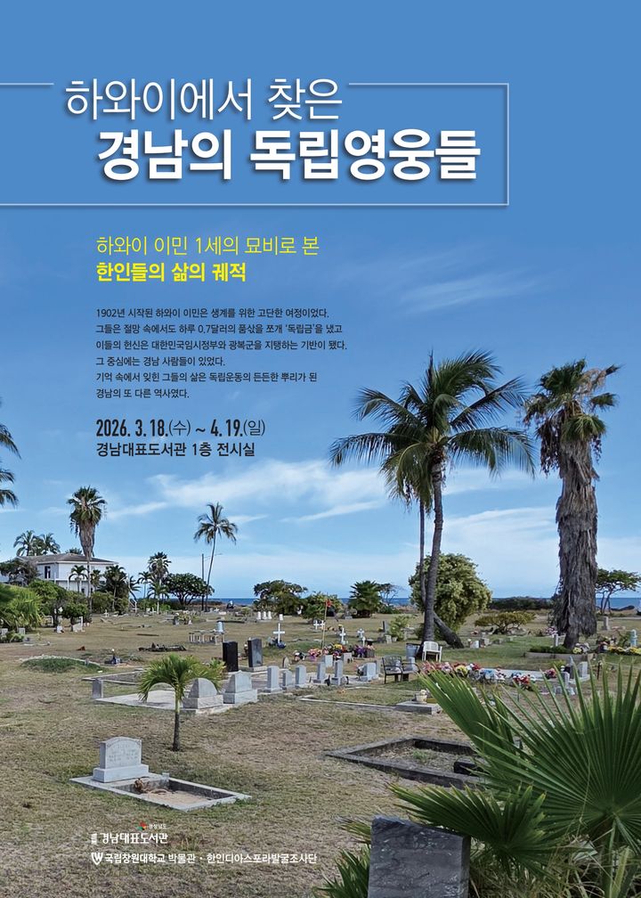 경남대표도서관, '하와이에서 찾은 경남의 독립영웅들' 전시