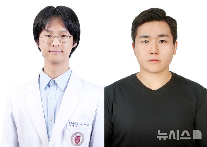 [서울=뉴시스] 왼쪽부터 이수교 고려대학교 안산병원 응급의학과 교수, 정수민 고려대학교 의과대학 통일한국보건의학연구소 교수. (사진= 고대안산병원 제공)