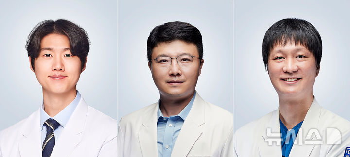 [인천=뉴시스] 국제성모병원 응급의학과 차민수(왼쪽부터), 송명제, 김종선 교수. (사진=병원 제공) 2026.03.16. photo@newsis.com