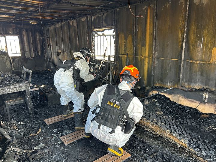 [대구=뉴시스] 대구북부소방서는 달성군 국가물산업클러스터에서 열린 '대구시 화재감식 경연대회'에서 종합 1위를 차지했다. (사진=대구북부소방서 제공) 2026.03.16. photo@newsis.com *재판매 및 DB 금지