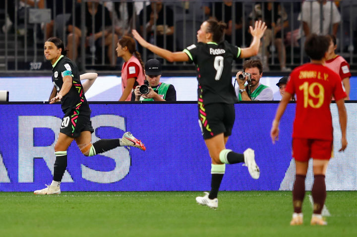 [퍼스=AP/뉴시스]호주, 중국 꺾고 여자 아시안컵 결승 진출. 2026.03.17.