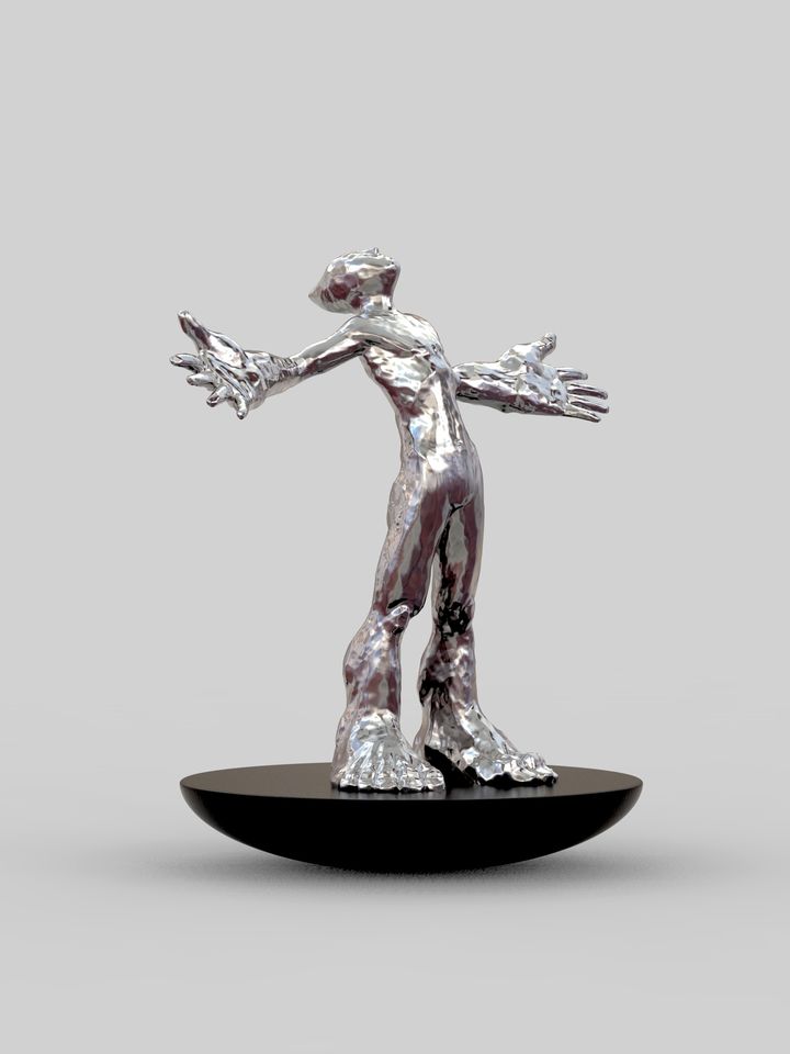 춤추는 그리움의 그림자, Stainless steel, 34×72×64cm, 2025, 1500만원. *재판매 및 DB 금지