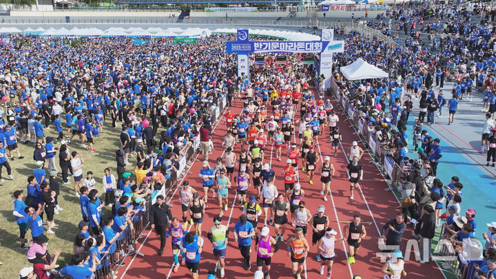[음성=뉴시스] 제19회 반기문마라톤대회 개최 모습. (사진=음성군 제공) 2026.03.17. photo@newsis.com