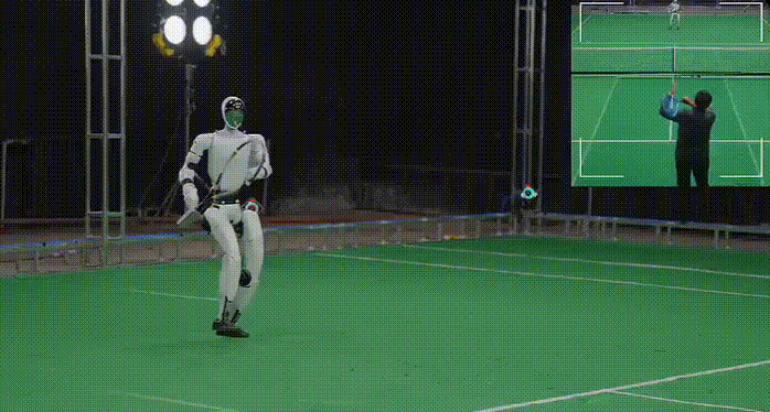 [뉴시스]사람과 자유자재로 공을 주고받으며 테니스 경기를 펼치는 휴머노이드 로봇의 모습이 공개돼 화제다. (영상 = X 갈무리) *재판매 및 DB 금지 *재판매 및 DB 금지