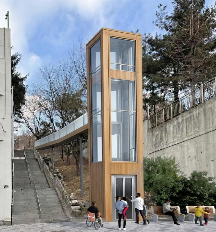 [서울=뉴시스] 엘리베이터 설치 관련 조감도. 2026.03.17. (사진=성동구 제공) *재판매 및 DB 금지