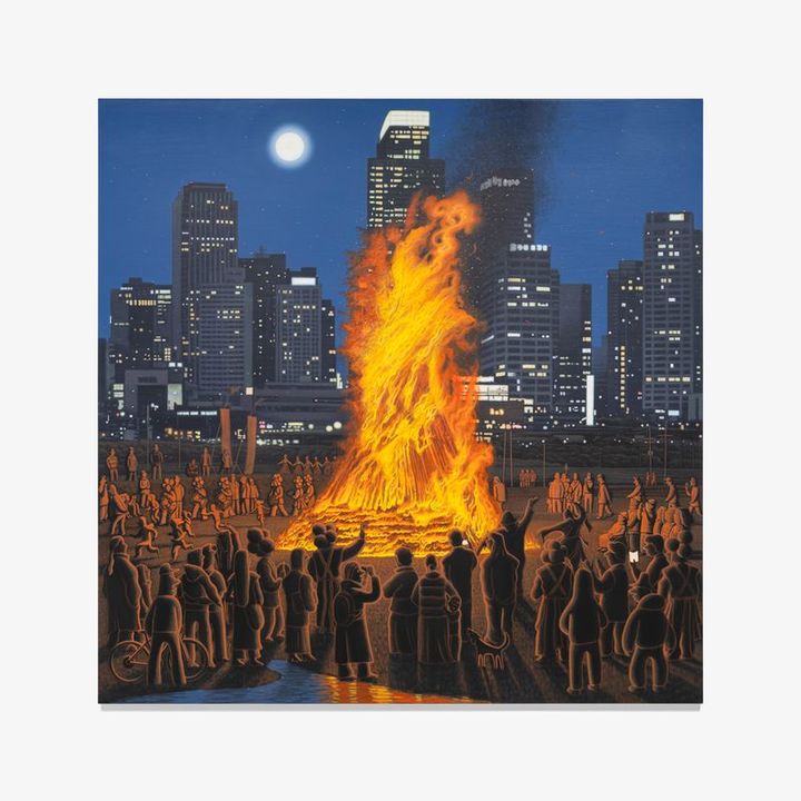  이우성, 너에게 물으면 알 수 있을까？, 2026, 캔버스에 아크릴릭, 아크릴릭 과슈, 200 × 200 cm *재판매 및 DB 금지