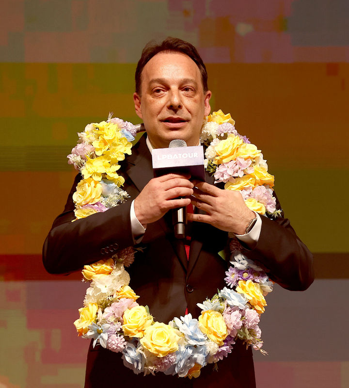 [서울=뉴시스] 프로당구 시상식에서 남자부 대상을 받은 다니엘 산체스. (사진=PBA 제공). 2026.03.17. *재판매 및 DB 금지