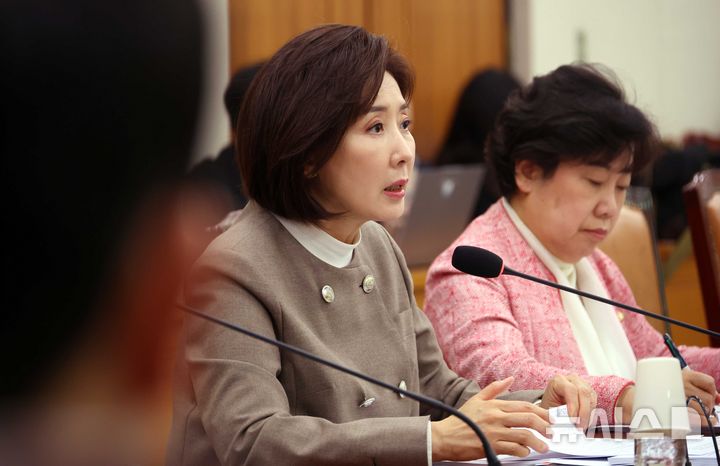[서울=뉴시스] 조성봉 기자 = 나경원 국민의힘 의원이 17일 오후 서울 여의도 국회에서 열린 법제사법위원회 법안심사제1소위원회에서 발언을 하고 있다. 2026.03.17. suncho21@newsis.com