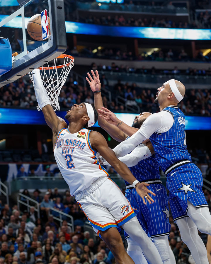 [올랜도=AP/뉴시스] 미국프로농구(NBA) 오클라호마시티 선더의 샤이 길저스알렉산더. 2026.03.17.