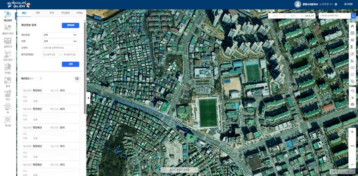 [광명=뉴시스] 광명시 공유재산 통합관리시스템 화면.(사진=광명시 제공) 2026,03.18.photo@newsis.com *재판매 및 DB 금지