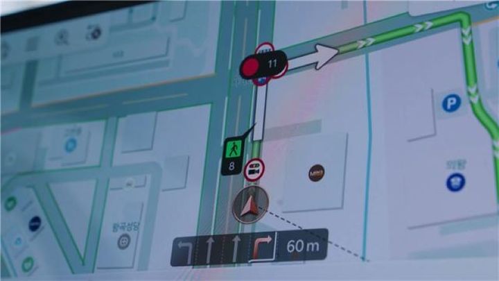 [원주=뉴시스] 내비게이션 교통신호정보 잔여시간 서비스 화면. (사진=한국도로교통공단 제공) 2026.03.18. photo@newsis.com *재판매 및 DB 금지