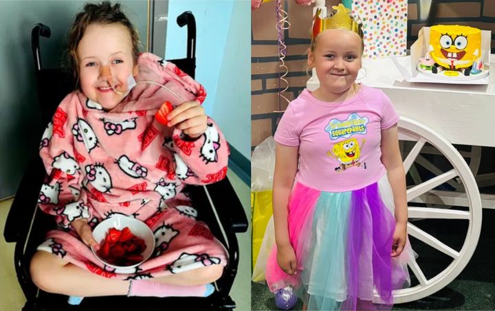 [뉴시스] 영국에 거주하는 엠마는 딸 시에나(6)가 유난히 태블릿을 가까이 들여다 보는 모습에 이상함을 느껴 안과를 찾았다가 뇌종양 사실을 알게 됐다. (사진=고펀드미 캡처) *재판매 및 DB 금지