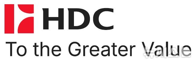 [서울=뉴시스] HDC그룹의 신규 슬로건 'To the Greater Value'(더 큰 가치를 향해) 및 기업 이미지(CI). 