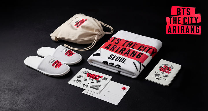 파라다이스시티의 방탄소년단 한정판 굿즈 5종. (사진=파라다이스) *재판매 및 DB 금지