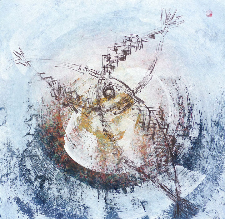 삼잡자, 48×48cm, 장지에 진채, 2020, 150만원 *재판매 및 DB 금지