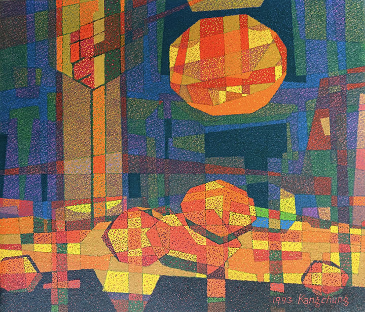 東村小考1993, 45.5×53cm, Oil on canvas,1993, 500만원 *재판매 및 DB 금지