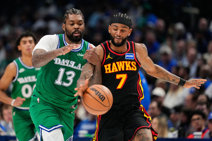 [댈러스=AP/뉴시스] 미국프로농구(NBA) 애틀랜타 호크스의 니케일 알렉산더워커(오른쪽). 2026.03.18.