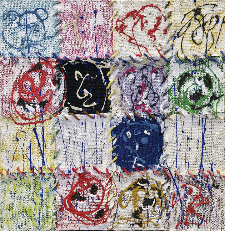 천태만상, 85×85cm, 혼합재료-뜨개질, 2025, 1000만원 *재판매 및 DB 금지