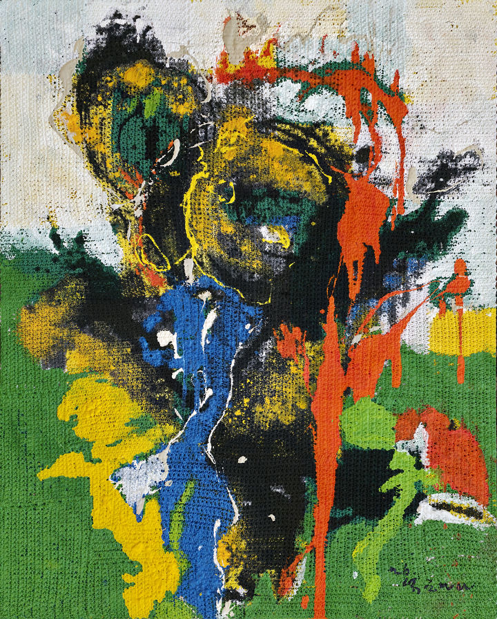 허수아비인간시리즈 1, 92×72cm, 혼합재료-뜨개질, 2026, 800만원 *재판매 및 DB 금지