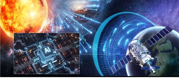 [서울=뉴시스]우주항공용 AI 뉴로모픽 반도체의 활용모식도. (사진=과기정통부 제공) *재판매 및 DB 금지