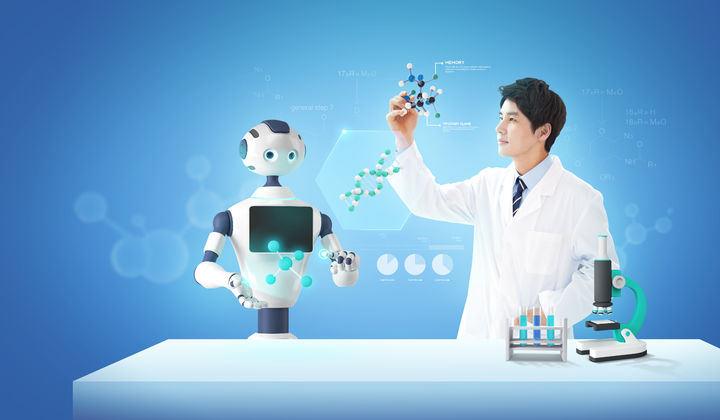 19일 서울 서초구 바이오넥서스 연구소에서 열린 '과기정통부 프로젝트 공감 118' 현장 방문 행사에서는 국내 기술로 개발된 AI 과학자 시스템 '넥서스 코-사이언티스트(Nexus Co-Scientist)'의 시연이 펼쳐졌다. 사진은 AI 과학자 관련 이미지. (사진=유토이미지) *재판매 및 DB 금지