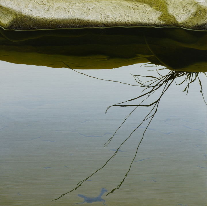 생명-모색2, 50×50cm, 캔버스 위에 테라코트, 모래, 유화물감, 2016, 360만원 *재판매 및 DB 금지