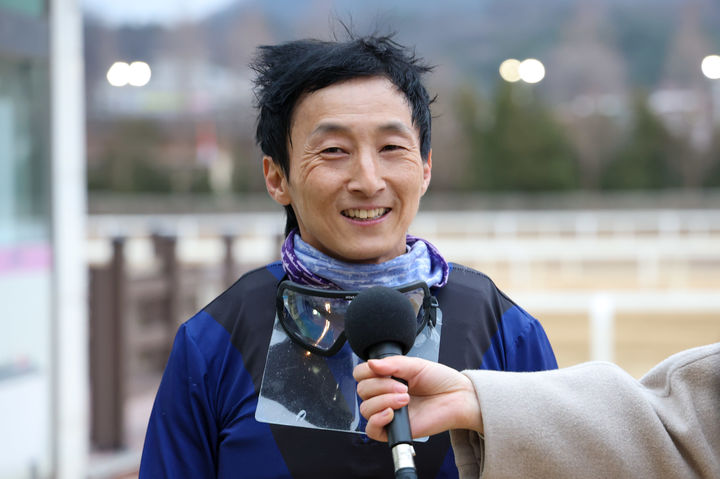 [서울=뉴시스] 한국 경마 사상 4번째 1000승을 달성한 김용근 기수. (사진=한국마사회 제공) *재판매 및 DB 금지