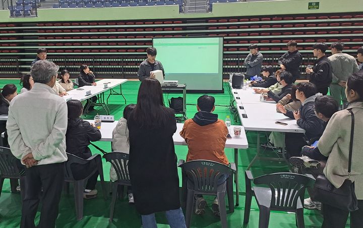 [안동=뉴시스] 제64회 경북도민체전 대진 추첨을 하고 있다. (사진=안동시 제공) 2026.03.20. photo@newsis.com *재판매 및 DB 금지