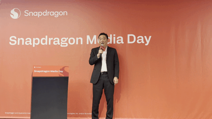 20일 오전 서울 서초구 JW 메리어트 호텔 서울에서 열린 '퀄컴 스냅드래곤 엘리트 데이 기자 간담회'에서 김상표 퀄컴코리아 사장이 발표하고 있다. (사진=박나리 기자) *재판매 및 DB 금지