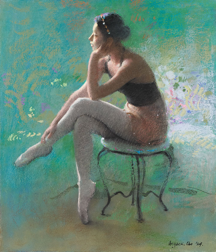생각(Thinking), Pastel on Paper, 53×45.5cm, 2025, 300만원 *재판매 및 DB 금지