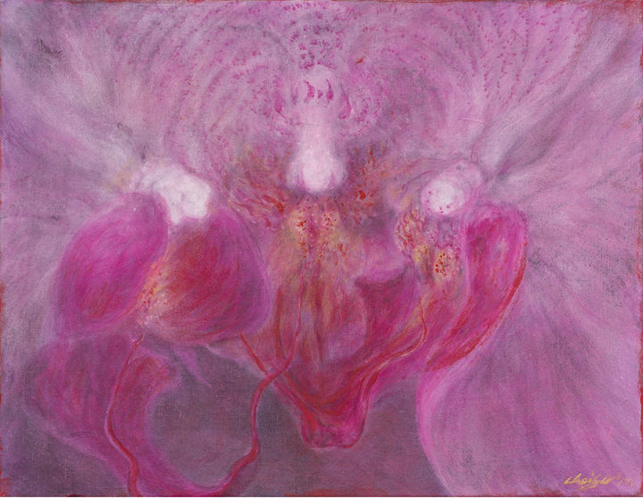 生氣, 캔버스에 분채, 석채, 31.5×40.7cm, 2017, 420만원 *재판매 및 DB 금지